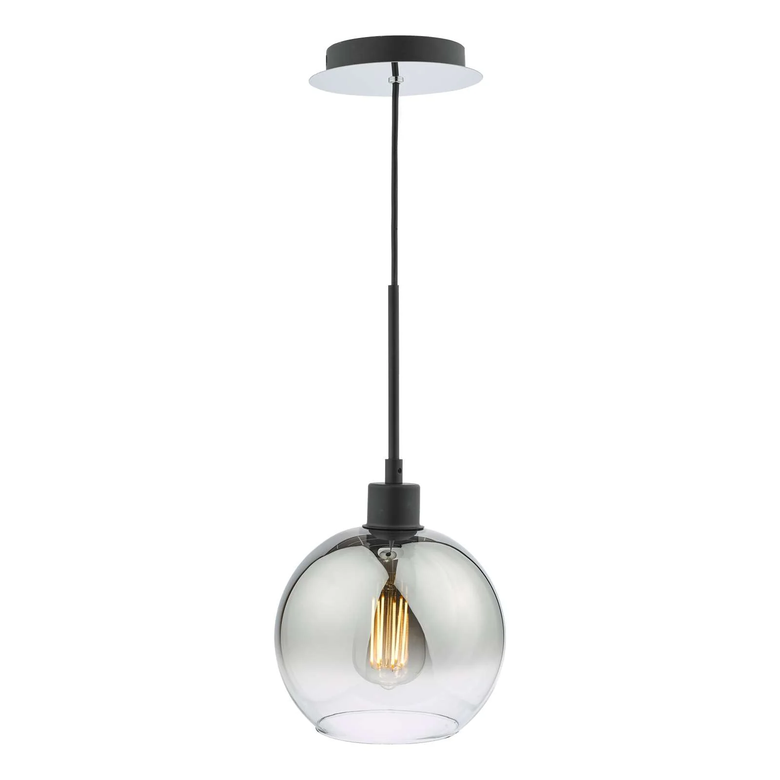 Lycia 1 Light Single Pendant Matt Black/Gold Finish - Image 7