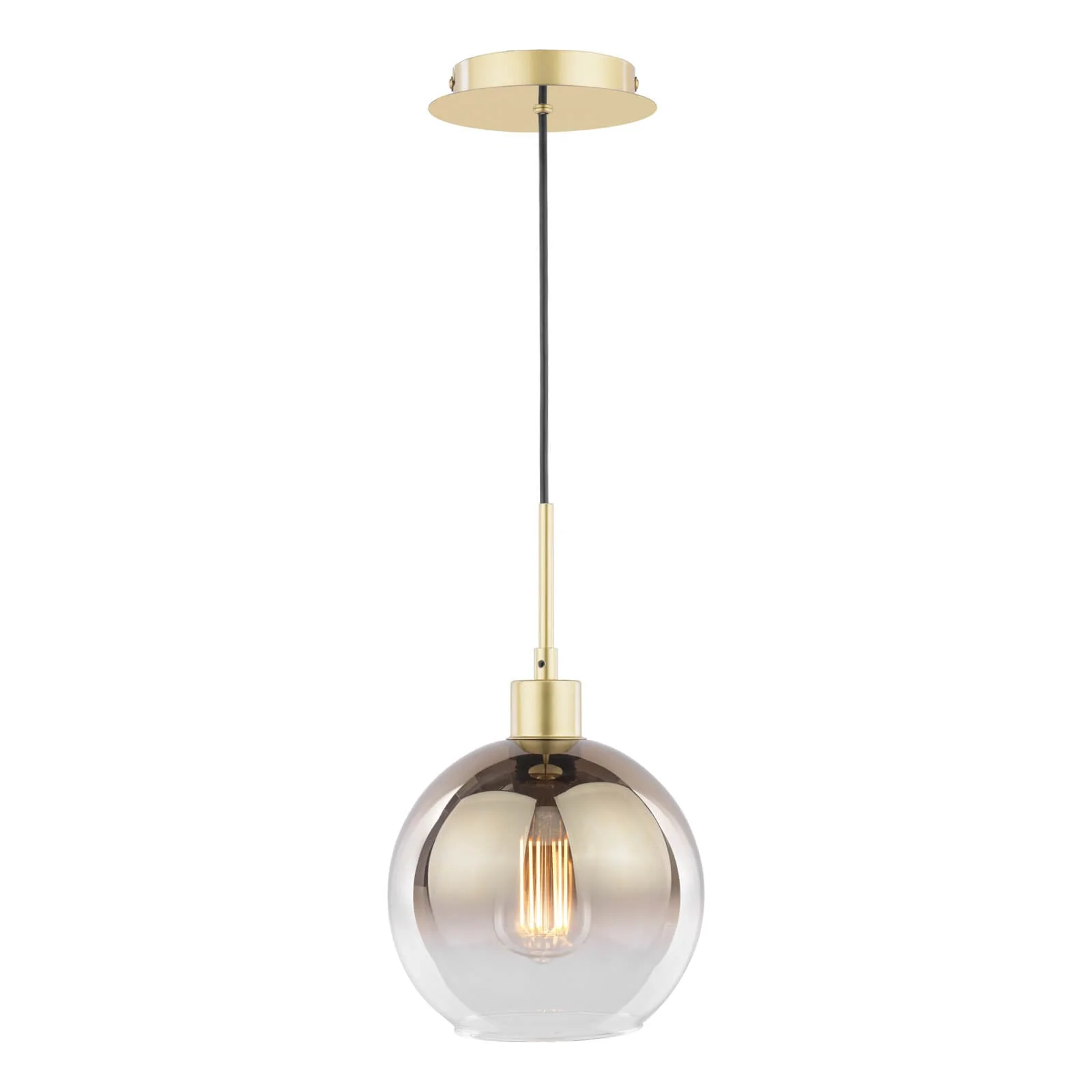 Lycia 1 Light Single Pendant Matt Black/Gold Finish - Image 8