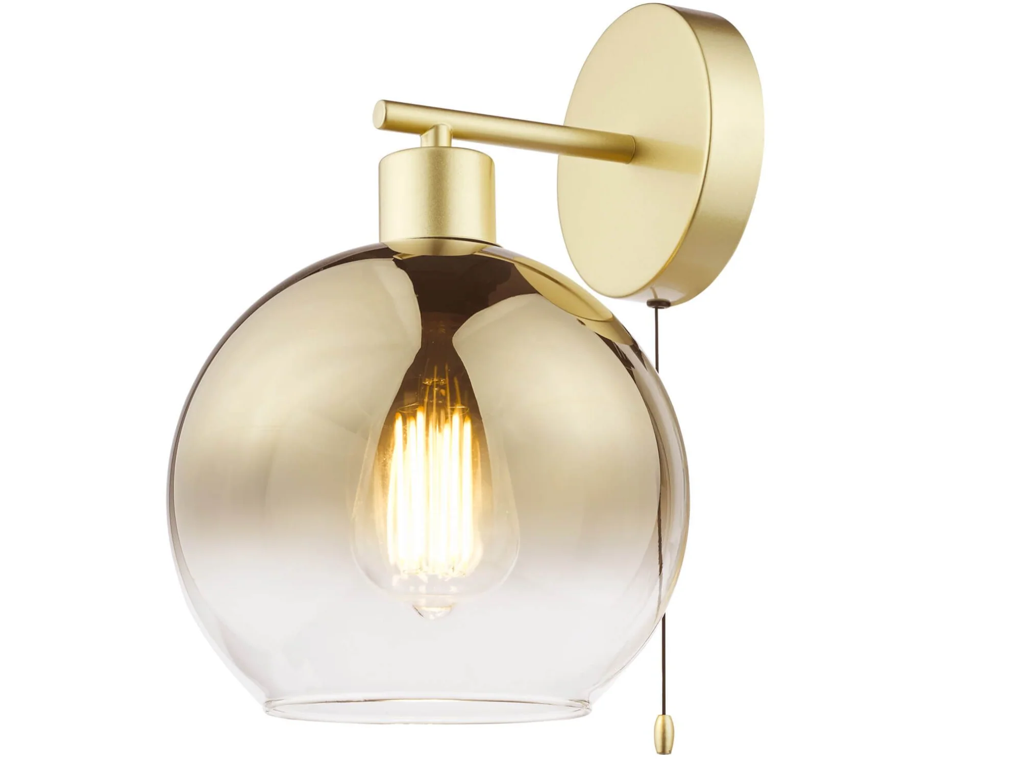 Lycia Wall Light- Satin Gold/ Black w Ombre Glass Finishes - Image 2