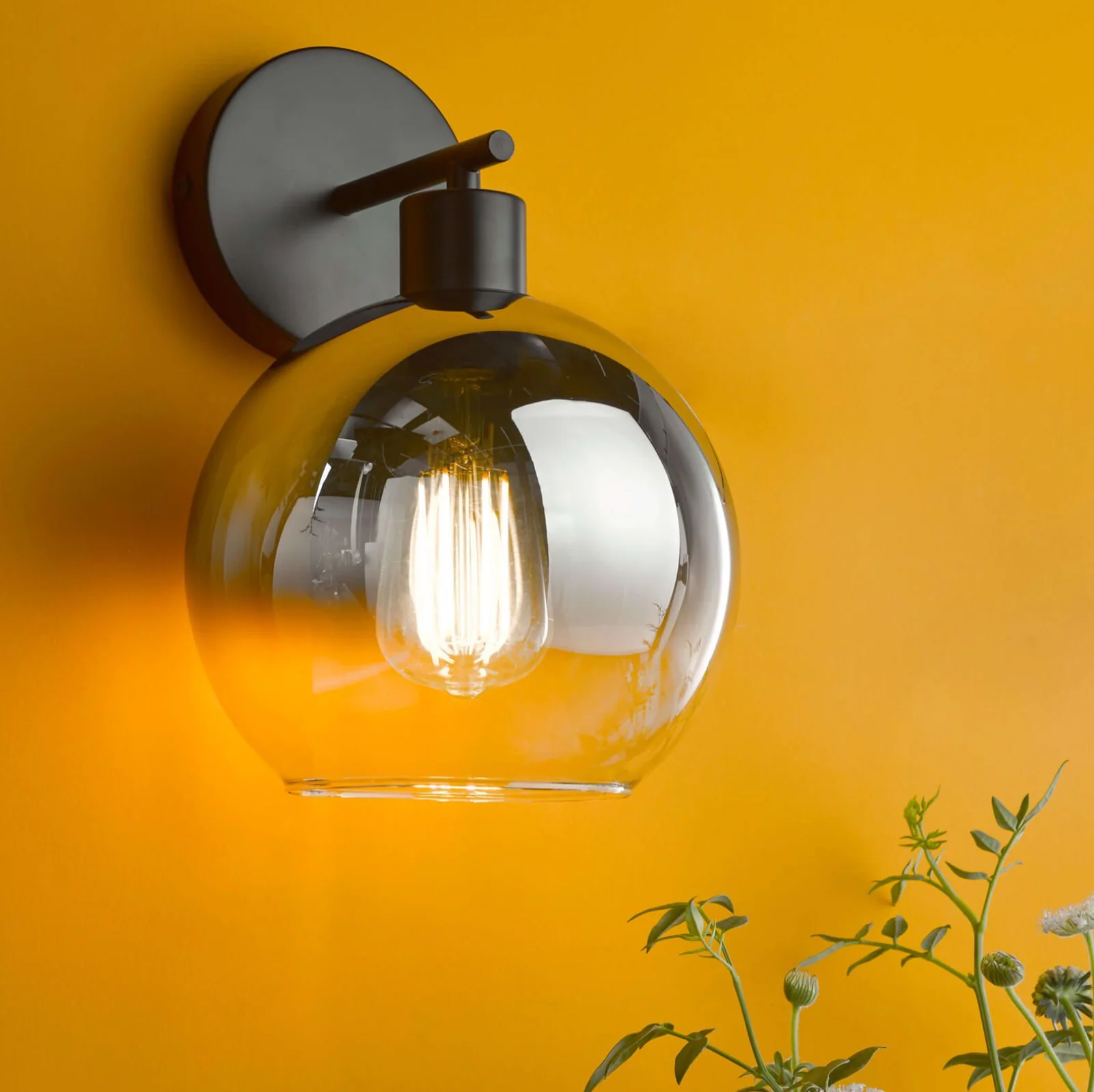 Lycia Wall Light- Satin Gold/ Black w Ombre Glass Finishes - Image 4