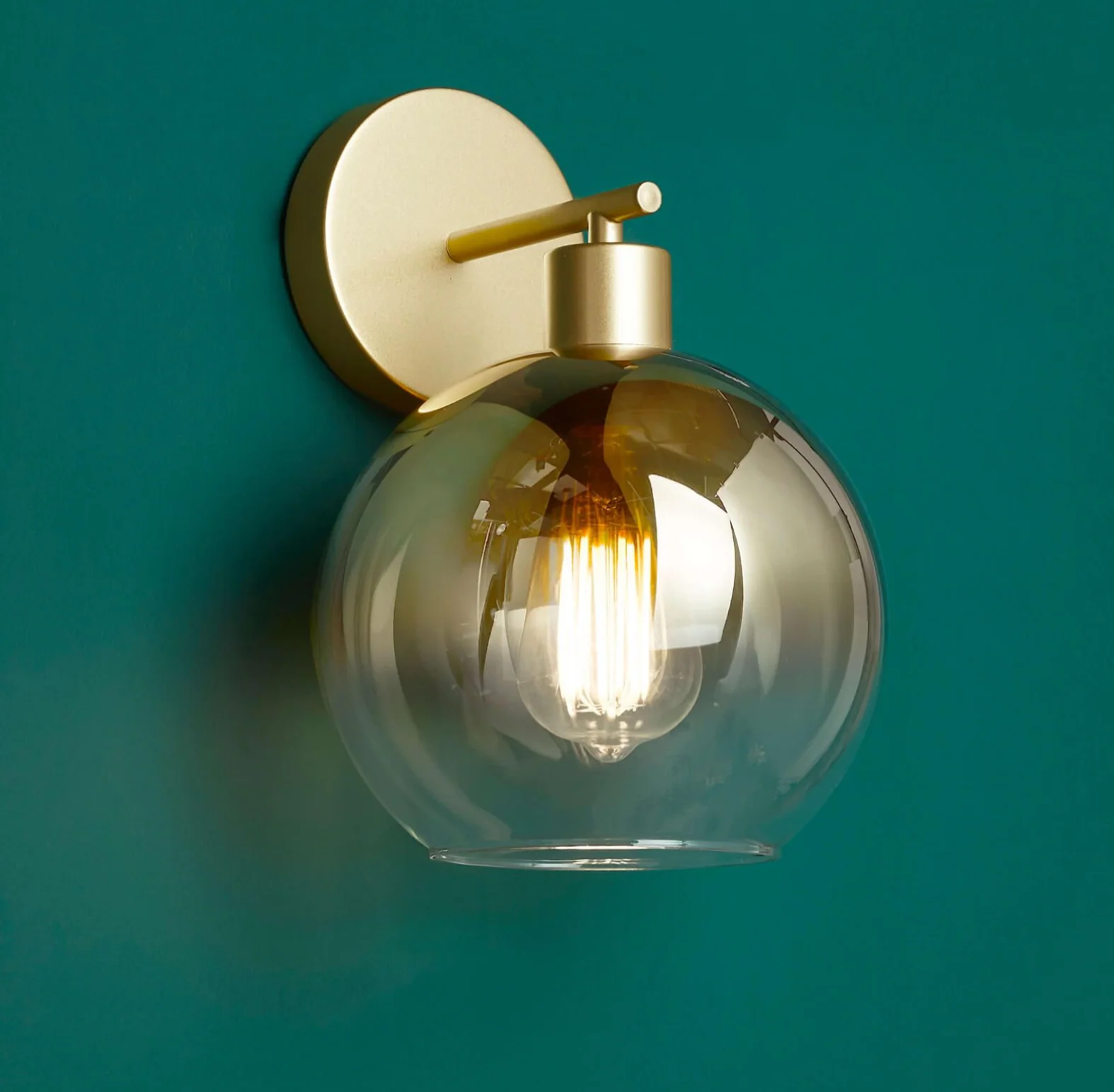 Lycia Wall Light- Satin Gold/ Black w Ombre Glass Finishes - Image 6