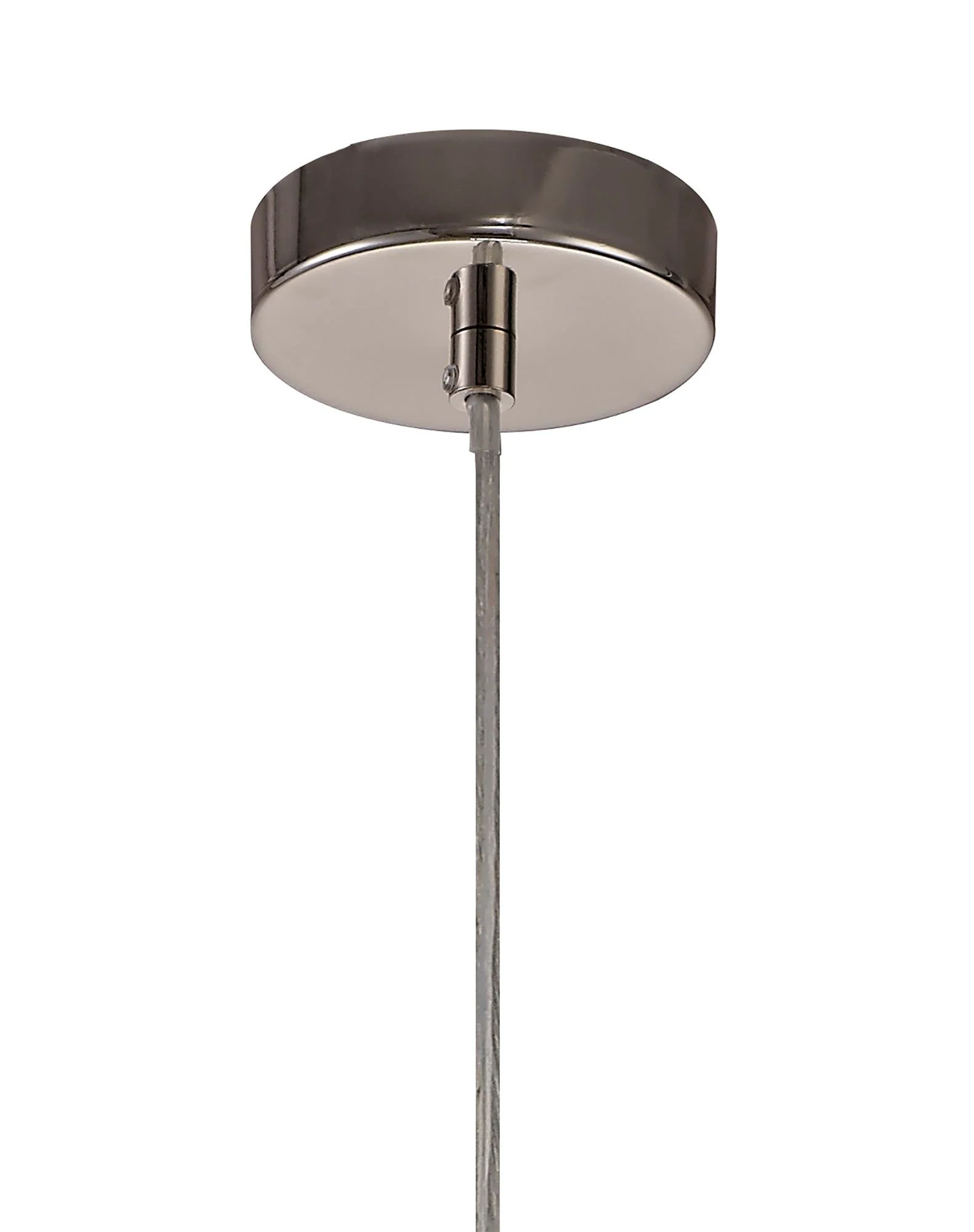 Lydian Curved Cylinder, Sphere Pendant, 1 x E27, Polished Nickel - Image 5