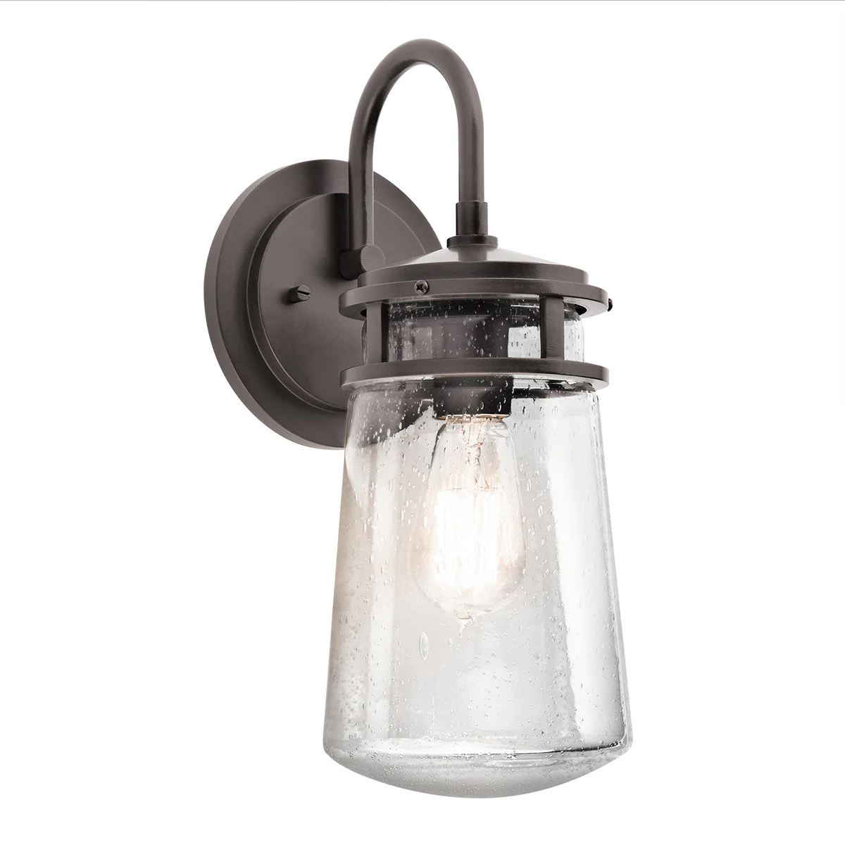 Lyndon 1 Light Small/Medium Outdoor Wall Lantern - Bronze IP44 - Image 6