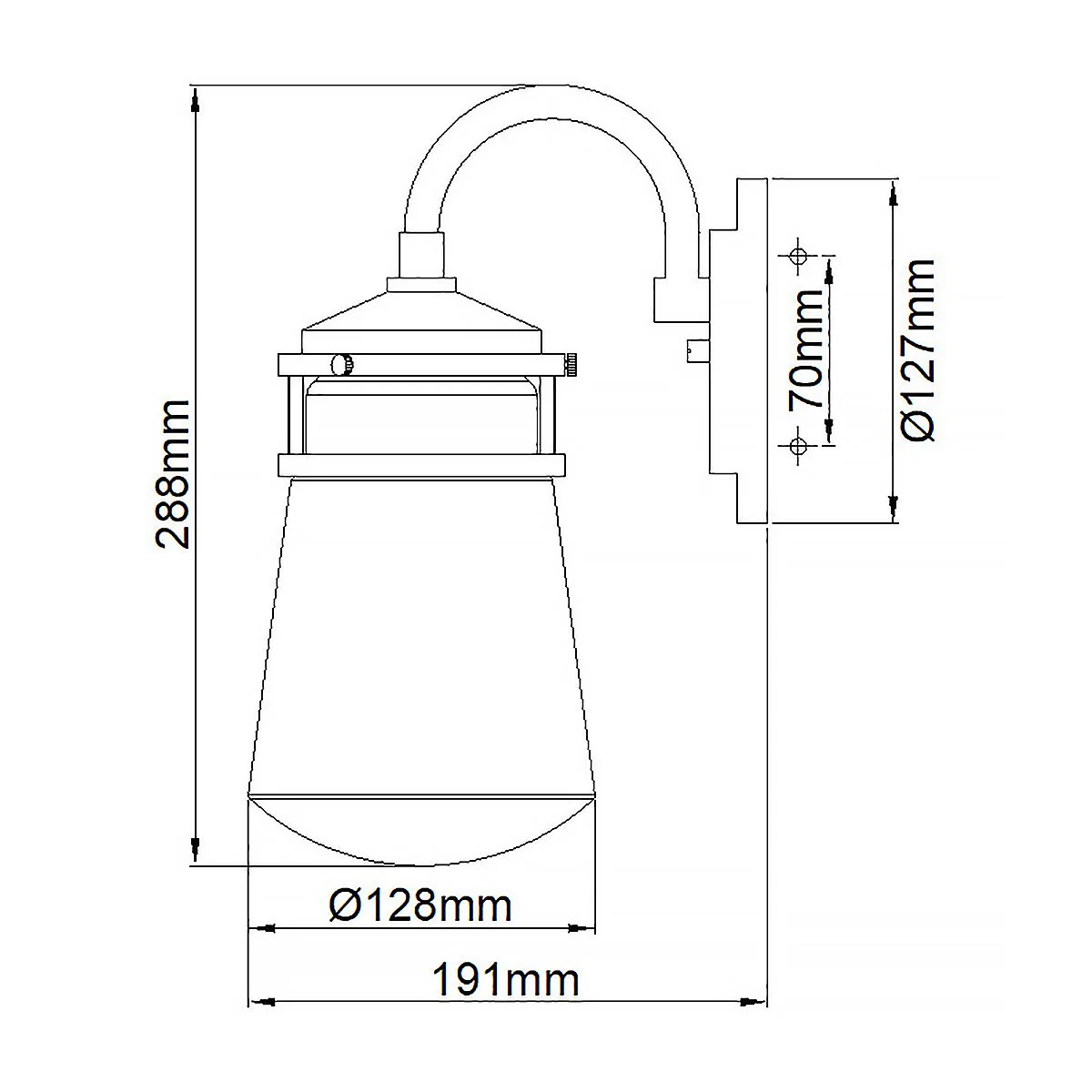 Lyndon 1 Light Outdoor Lantern, Brushed Aluminium - Promotional Offer - Image 6