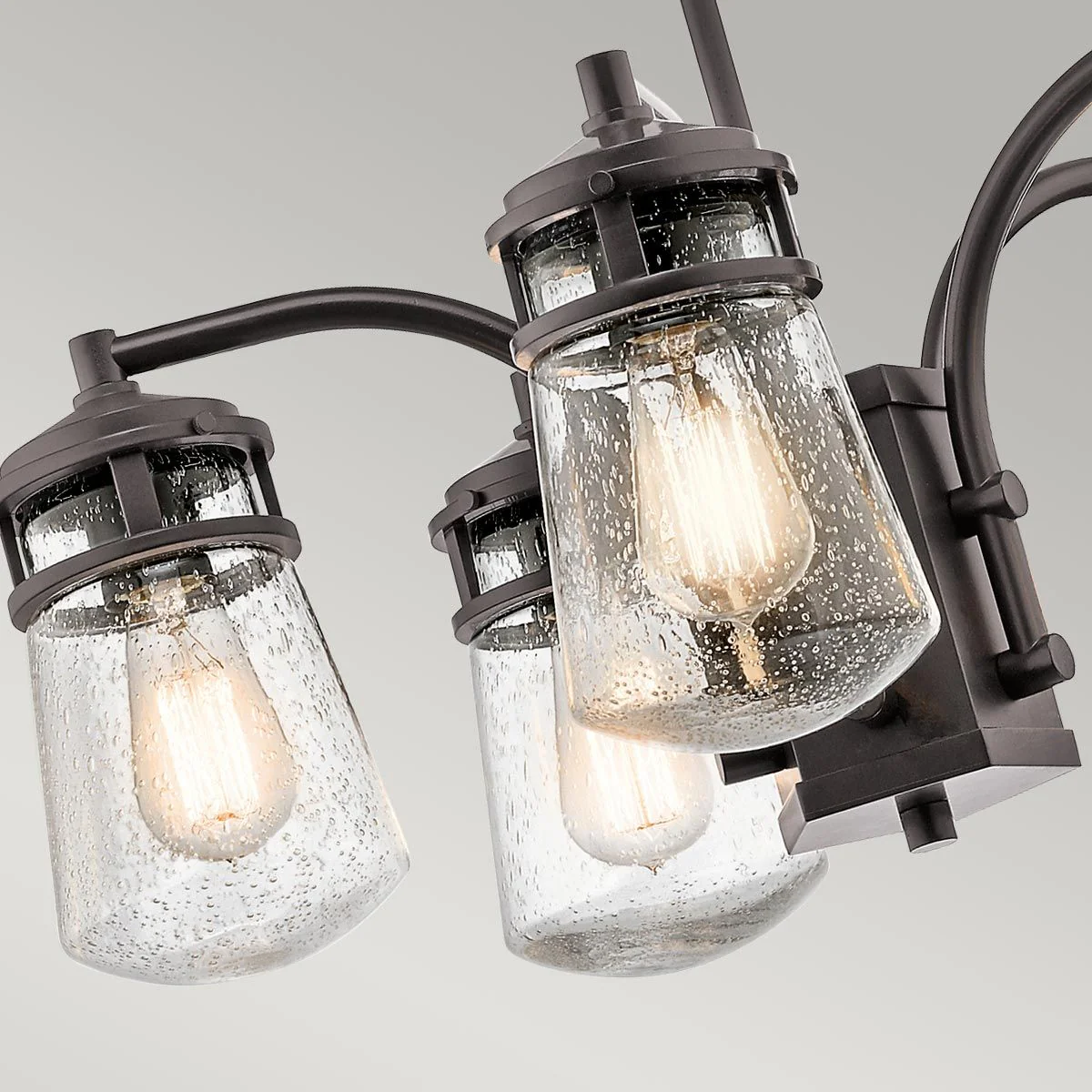 Lyndon 5 Light Outdoor Chandelier - Architectural Bronze IP44 E27 - Image 4