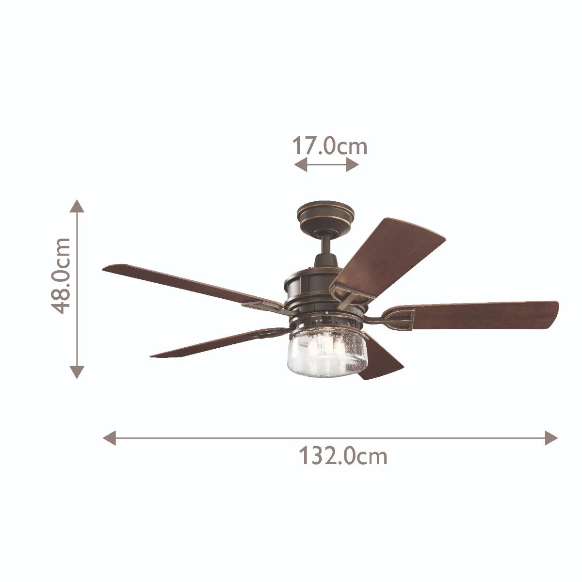 Lyndon Patio IP23 - 52in / 132cm Fan - Olde Bronze - Image 6