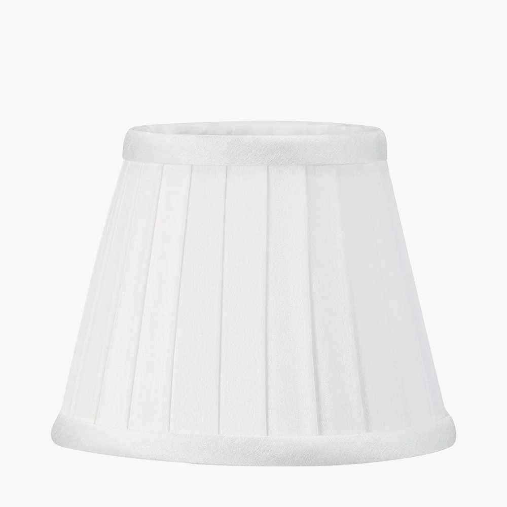 Lyndon Silk Pleat Lampshade -Black/Ivory/Taupe - Image 5