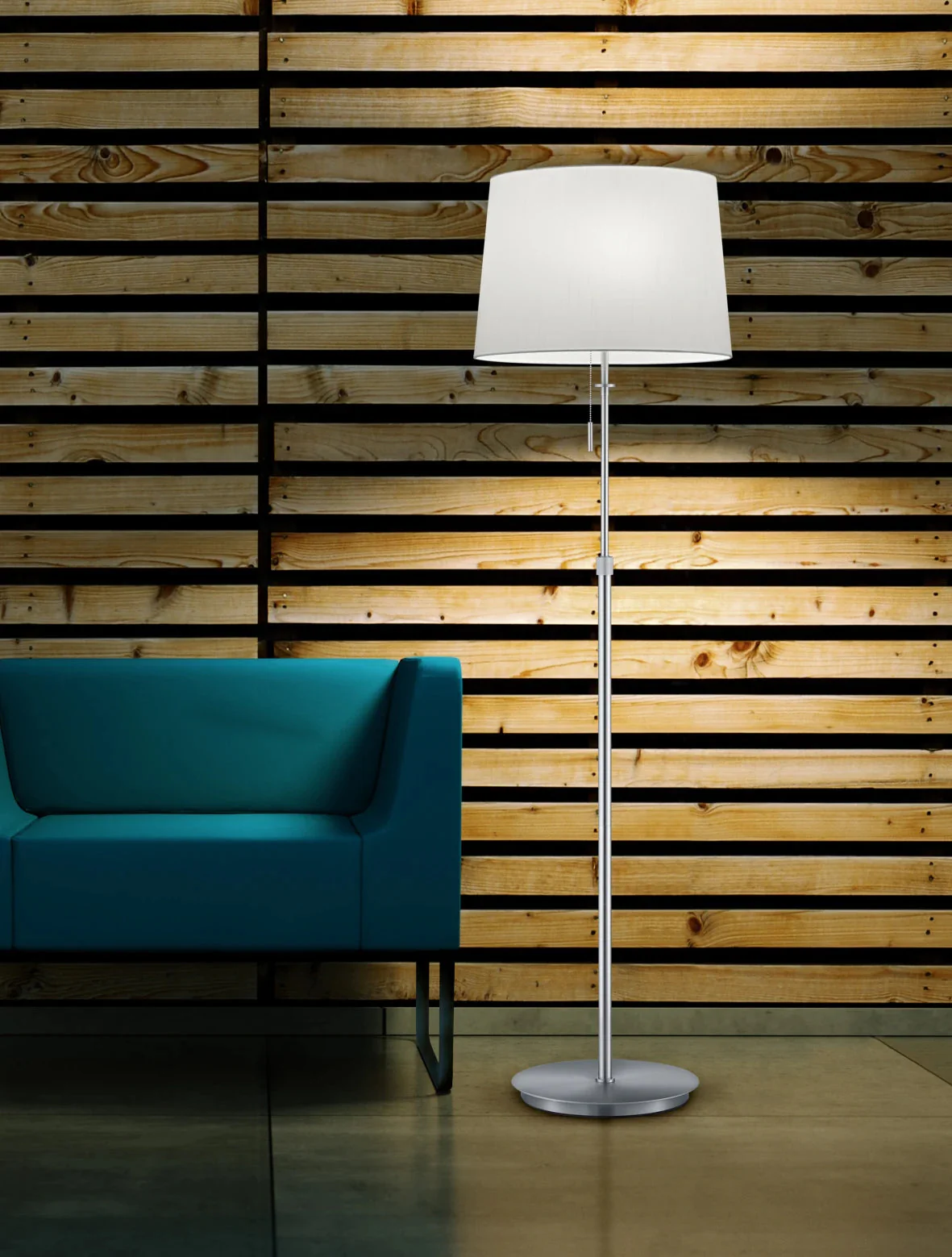 Lyon Classic Floor Lamp - Nickel/Brass - Image 4