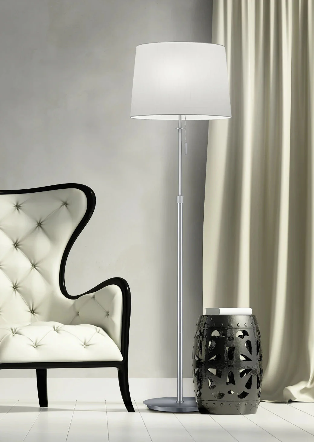 Lyon Classic Floor Lamp - Nickel/Brass - Image 5