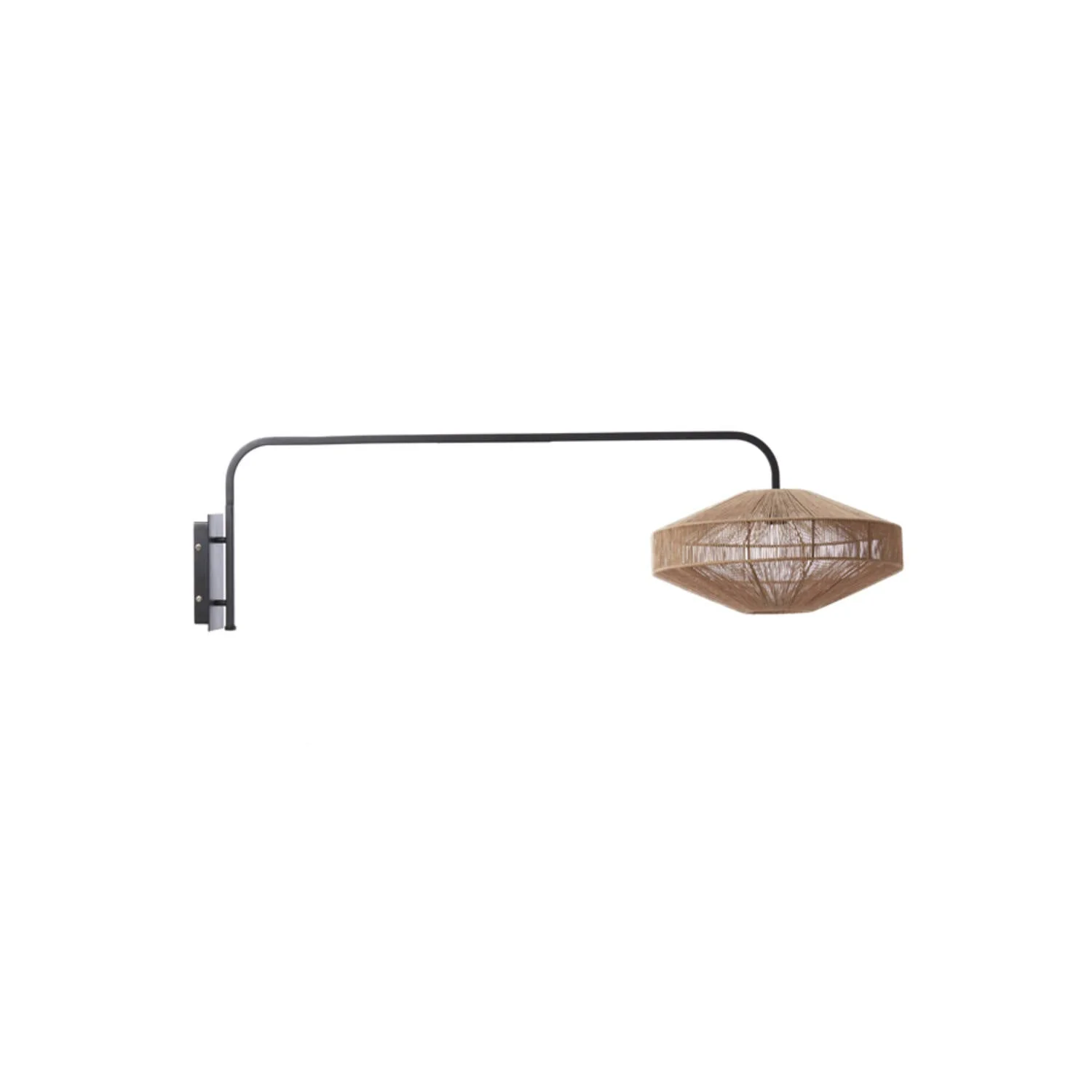 Lyra Small/Medium/Large Wall Lamp Natural+Matt Black E27 - Image 12