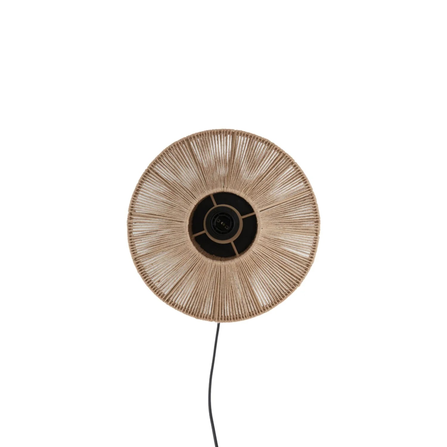 Lyra Small/Medium/Large Wall Lamp Natural+Matt Black E27 - Image 3