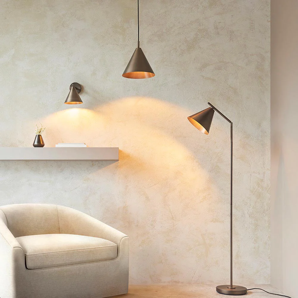 Lyra Task Floor Lamp -Antique Brass/Antique Bronze Finish E27 - Image 16
