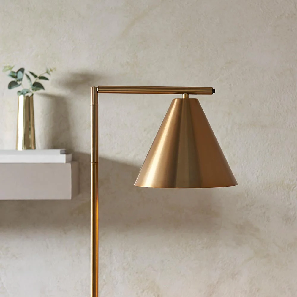 Lyra Task Floor Lamp -Antique Brass/Antique Bronze Finish E27 - Image 4