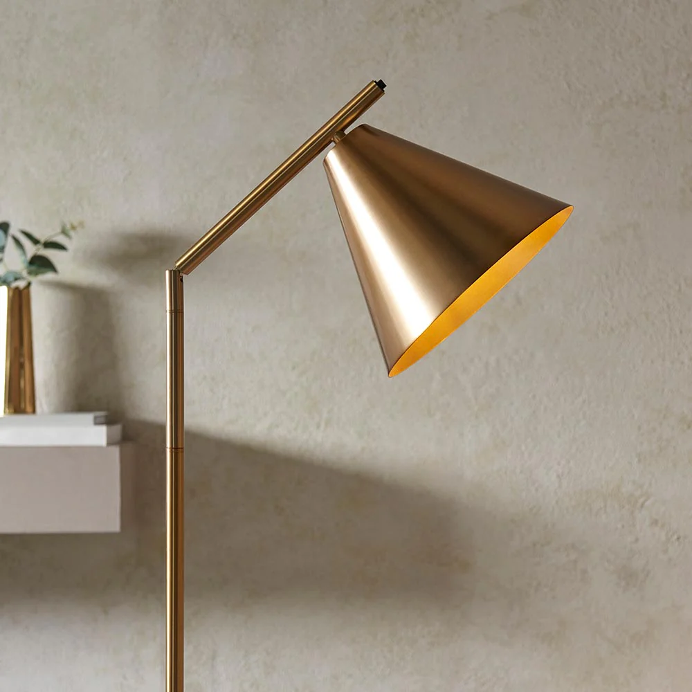 Lyra Task Floor Lamp -Antique Brass/Antique Bronze Finish E27 - Image 6