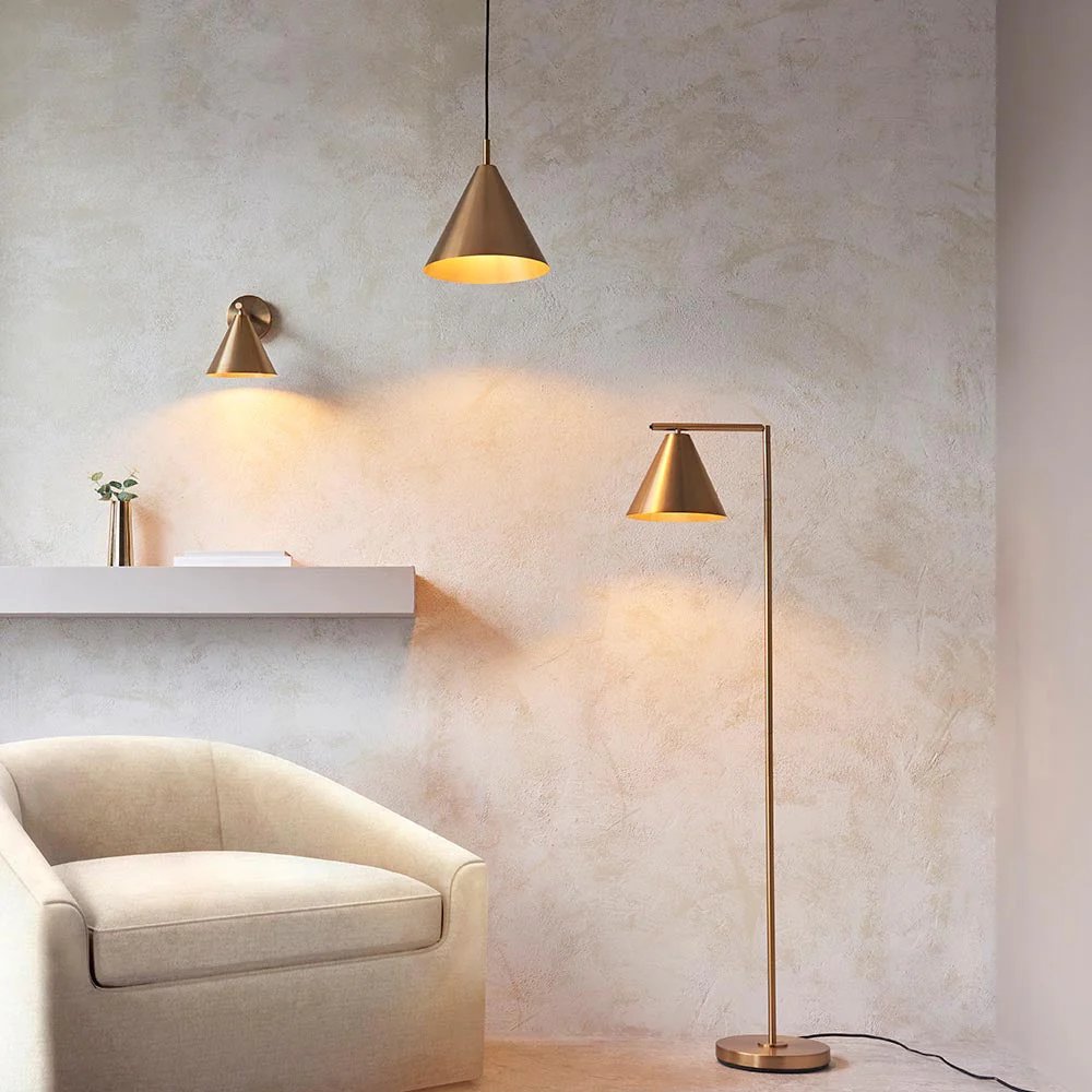 Lyra Task Floor Lamp -Antique Brass/Antique Bronze Finish E27 - Image 8