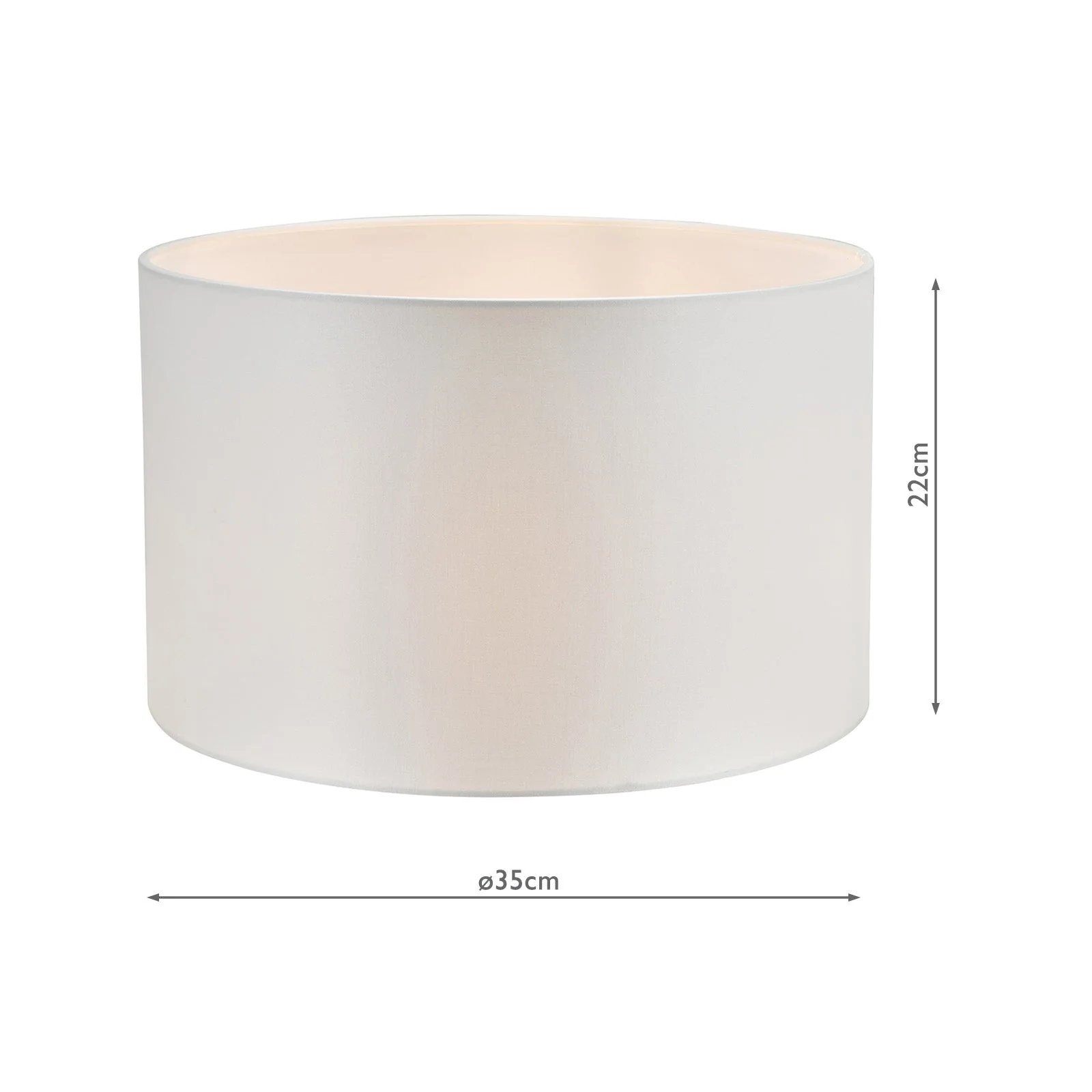 Lyris Ivory Cotton Drum Shade 35cm - Image 3