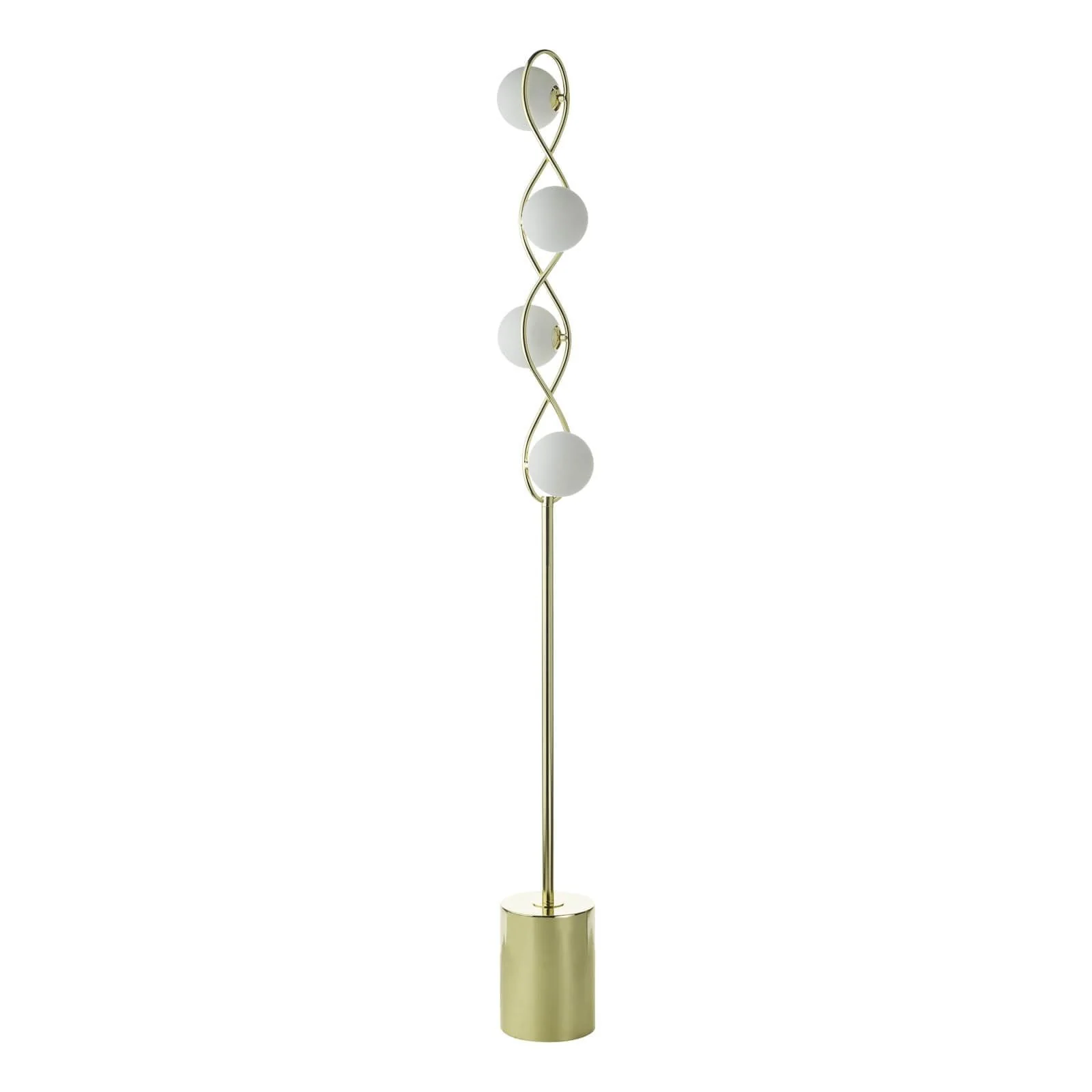 Lysandra 4 Light Floor Lamp Polished Chrome and Smoked Glass/Polished Gold & Opal Glass G9 - Image 5