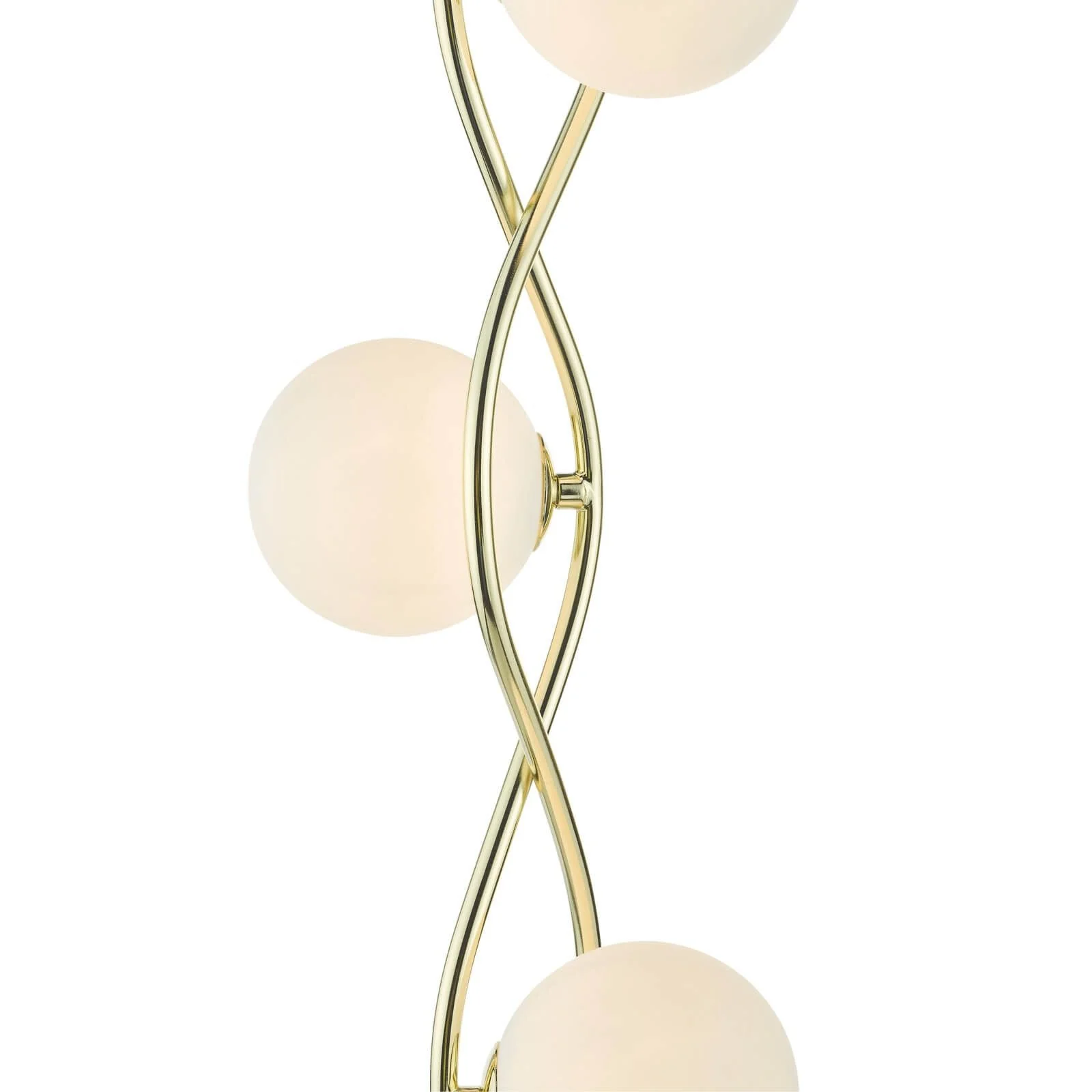 Lysandra 4 Light Floor Lamp Polished Chrome and Smoked Glass/Polished Gold & Opal Glass G9 - Image 6