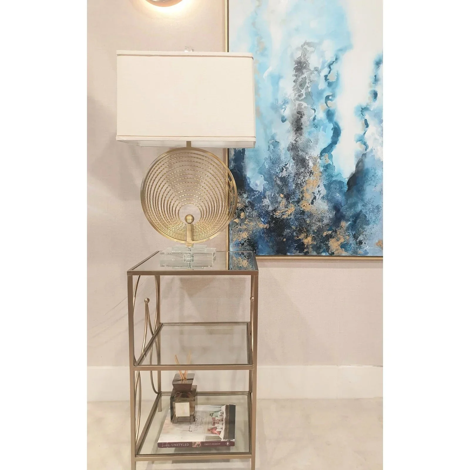 Maci Side Table - Gold Finish - Image 2