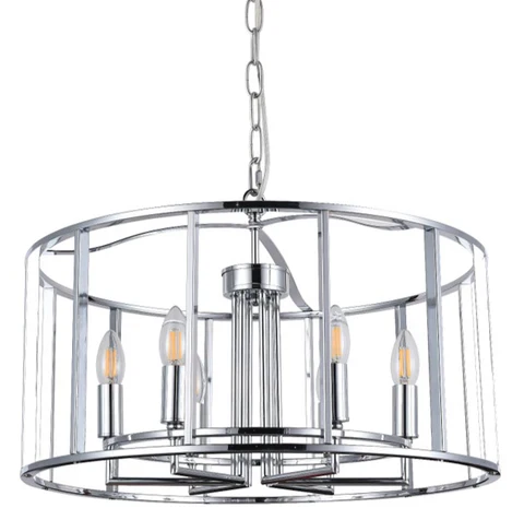 Maddie 6Lt Antique Brass/Chrome - Image 3