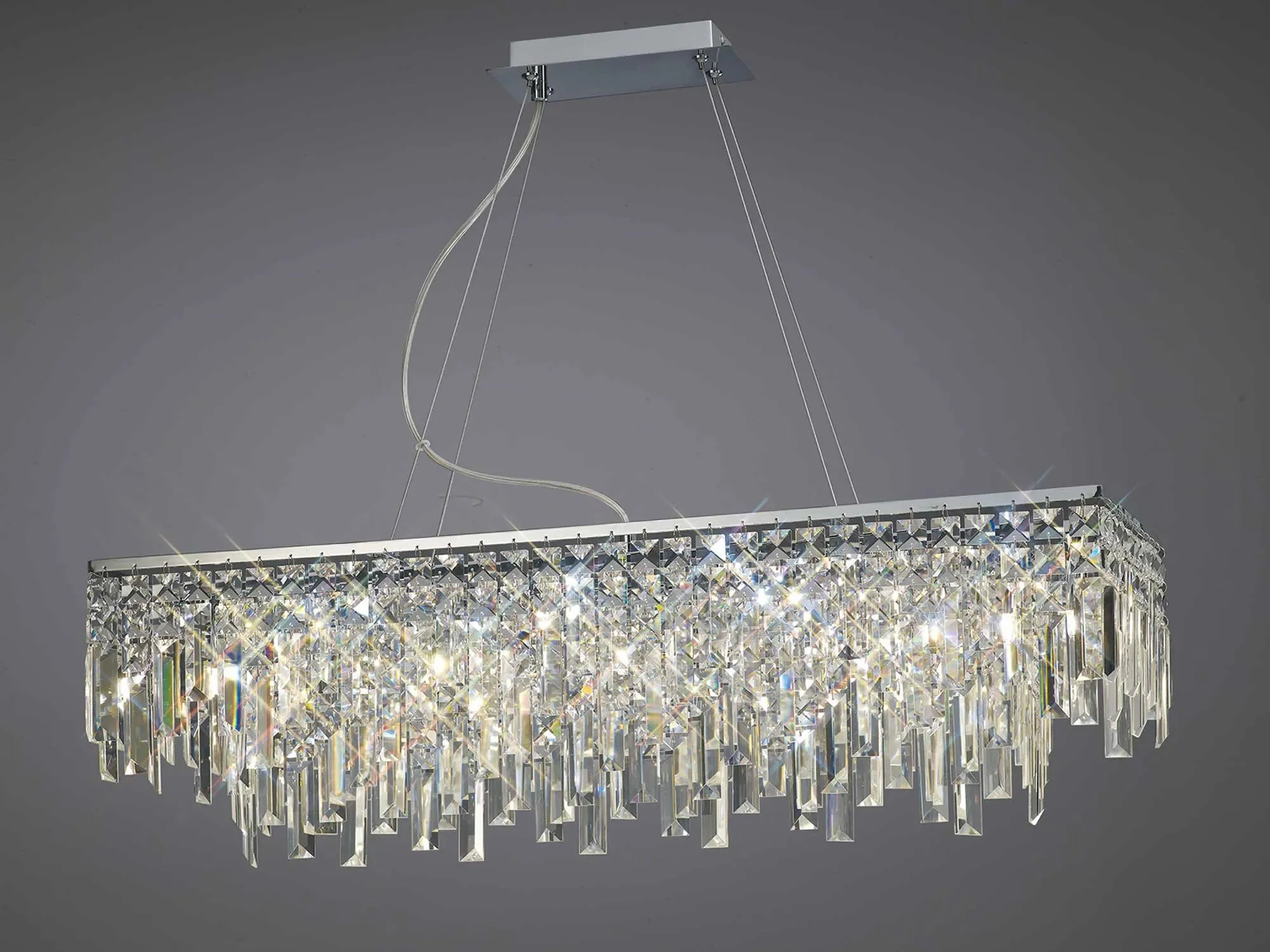 Maddison 6Lt Linear Island Pendant - French Gold/Polished Chrome - Image 4