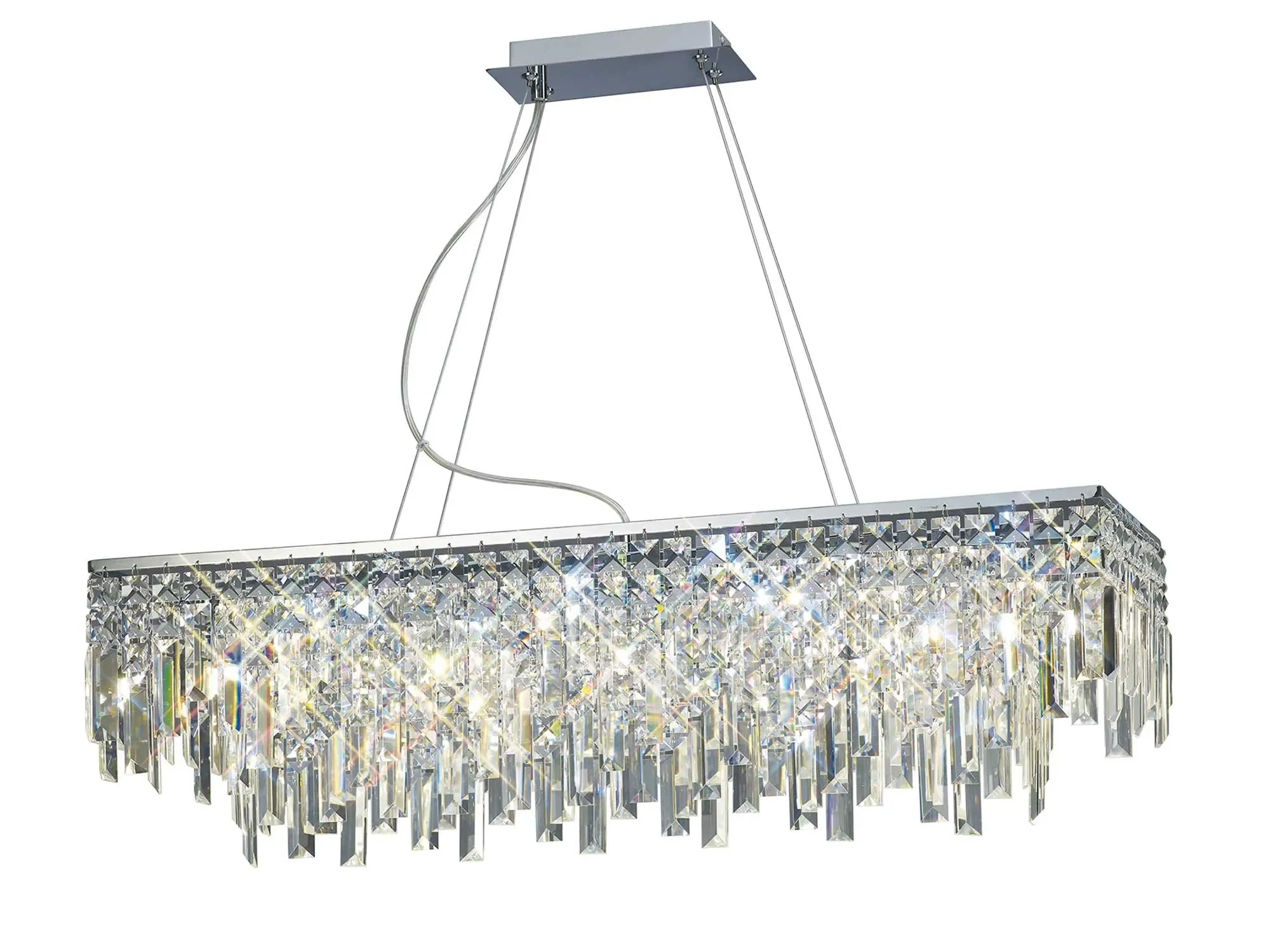 Maddison 6Lt Linear Island Pendant - French Gold/Polished Chrome - Image 5