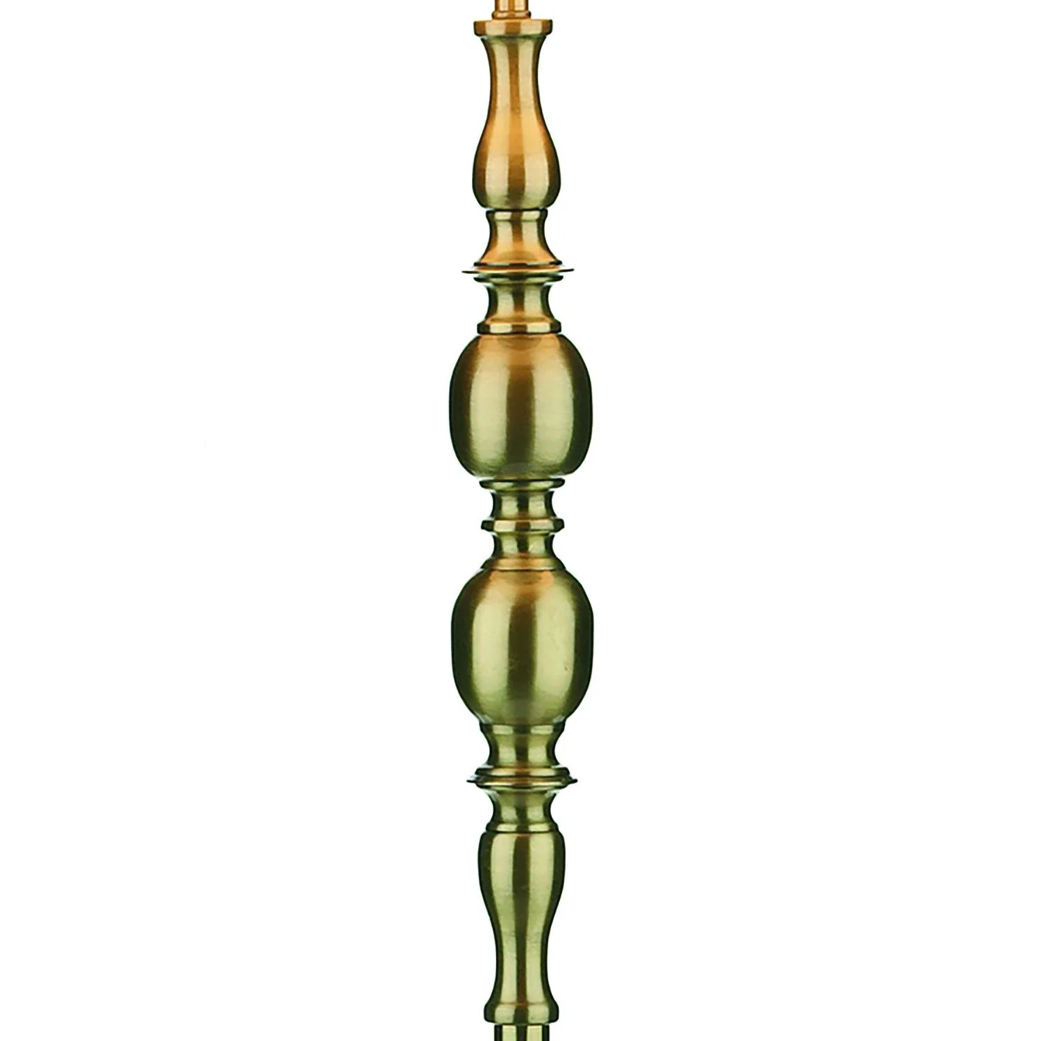 Madrid Floor Lamp Antique Brass/Satin Chrome With Shade E27 - Image 3