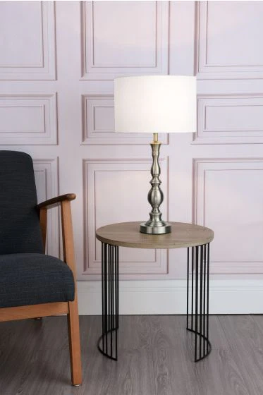 Madrid Table Lamps- Antique Brass/ Satin Chrome Finishes - Image 3