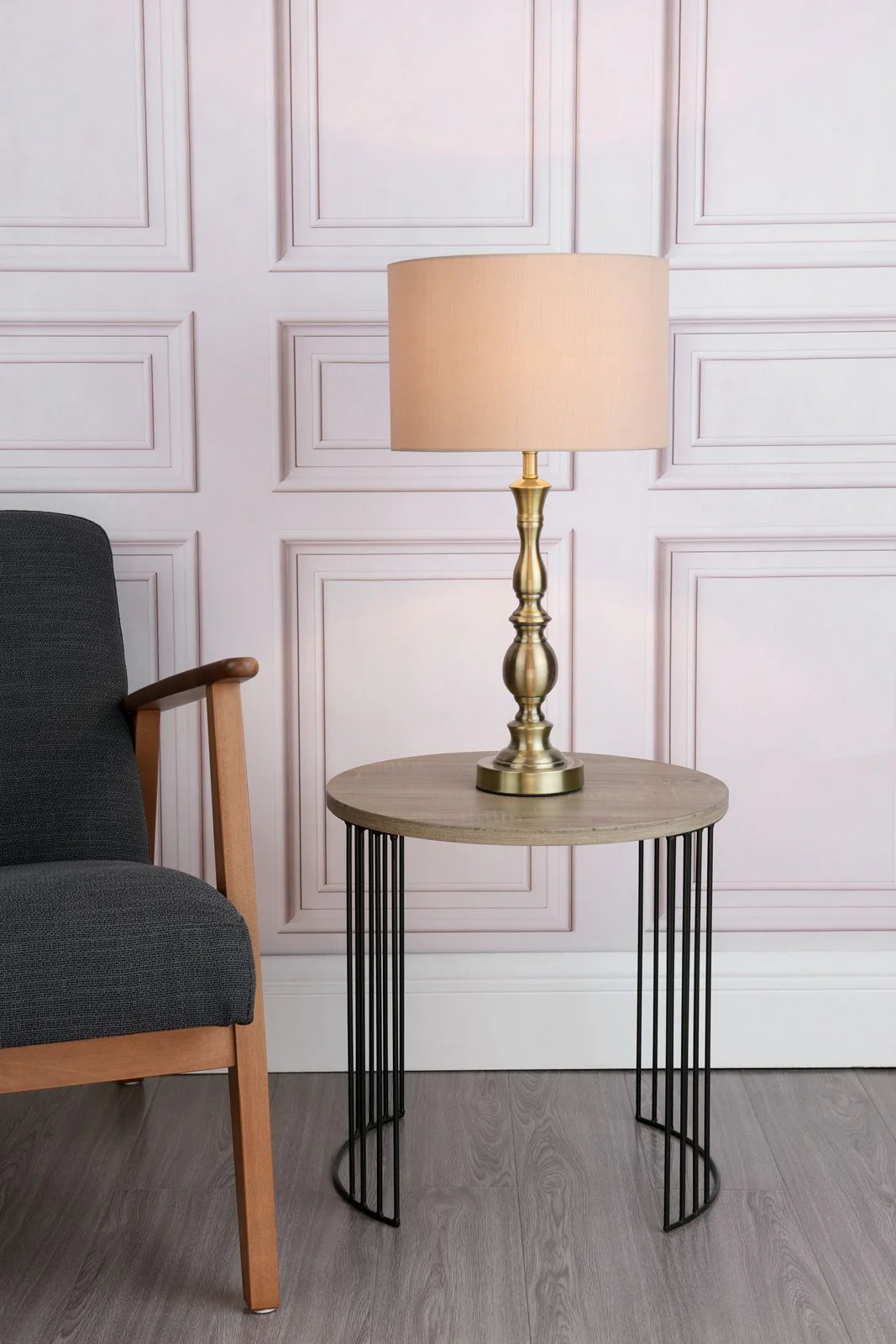 Madrid Table Lamps- Antique Brass/ Satin Chrome Finishes - Image 6