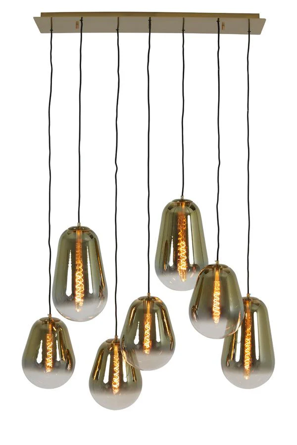Maeve 7Lt Hanging Lamp - Clear Gold Finish - Image 5