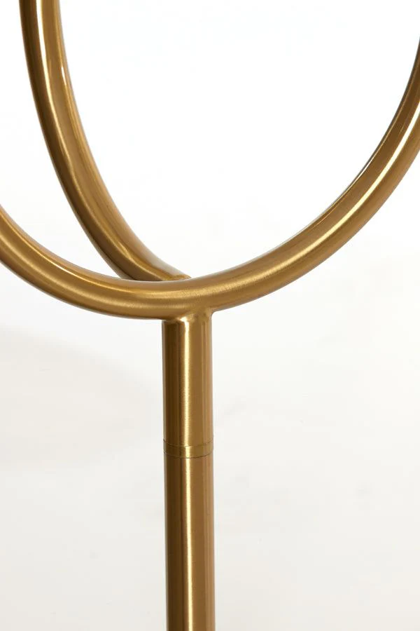 Magdala 3Lt Floor Lamp - Brown Glass & Gold - Image 4