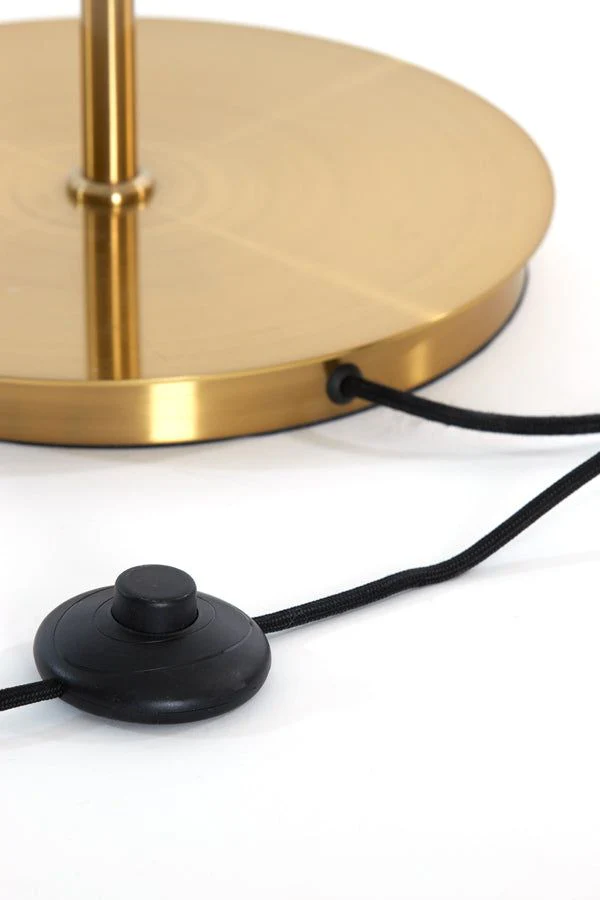 Magdala 3Lt Floor Lamp - Brown Glass & Gold - Image 5