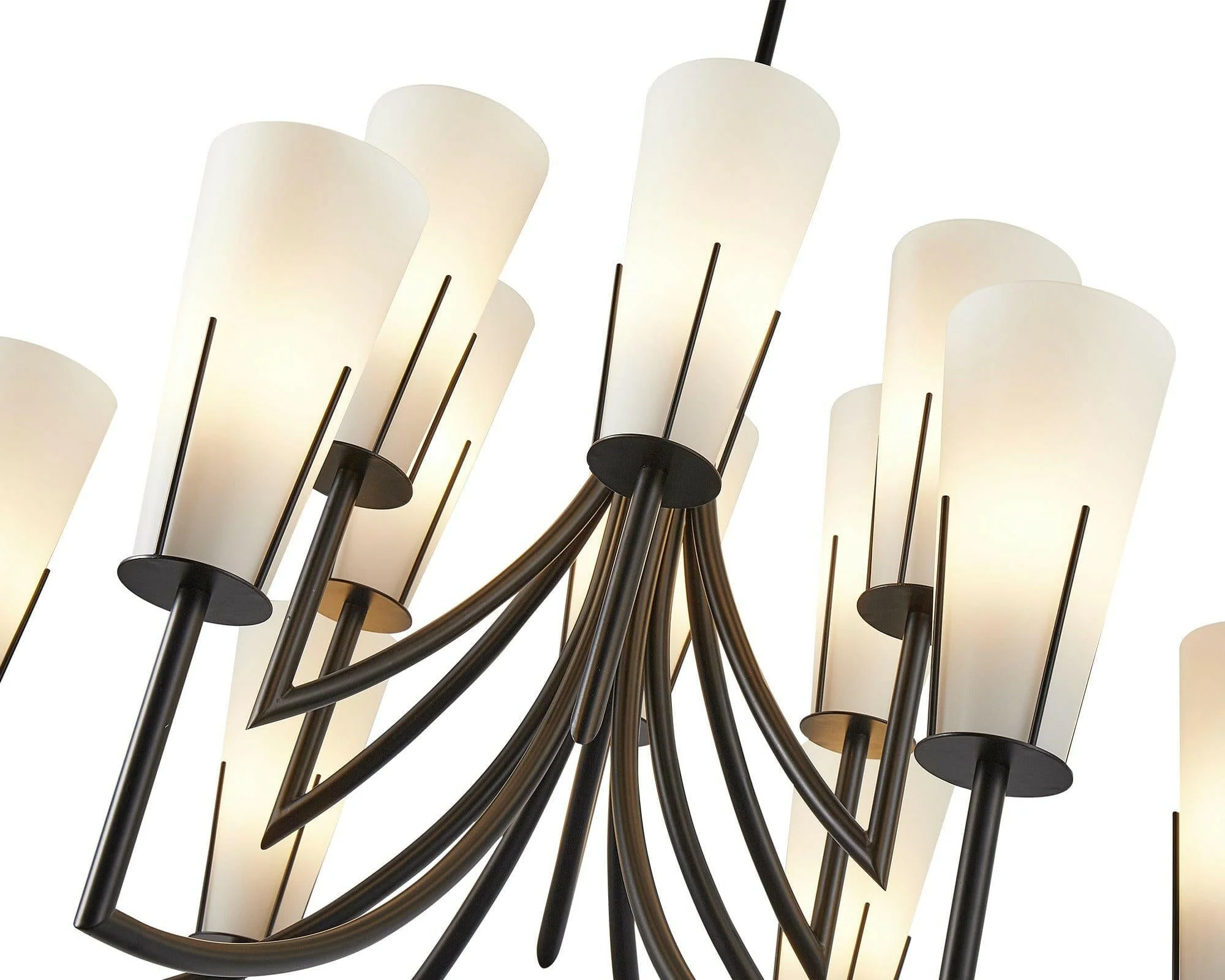 Magestic Chandelier - Black &amp; White Glass E14 - Image 4