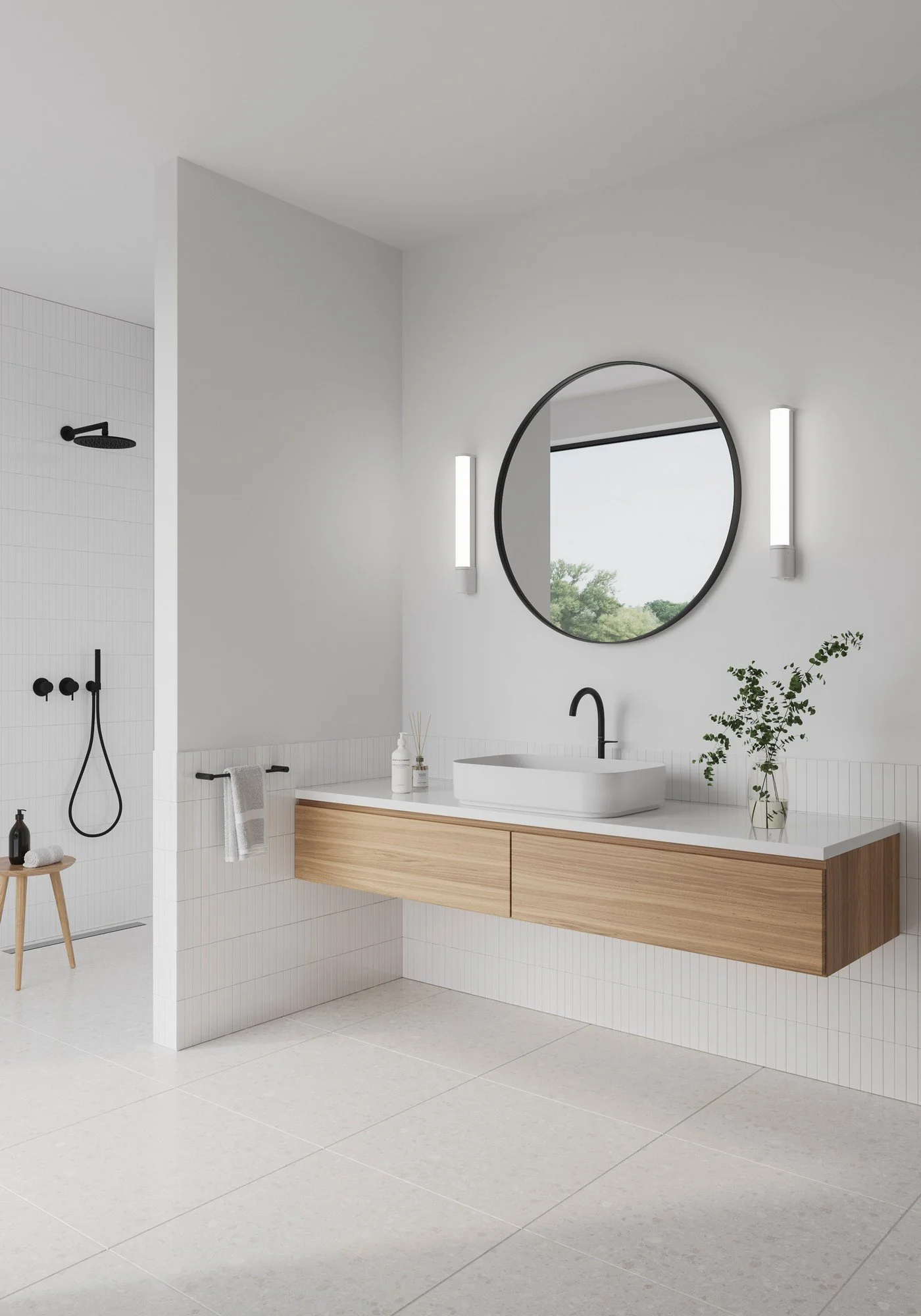 Malaika 49'/68' Wall light- Black/ White Finishes - Image 6