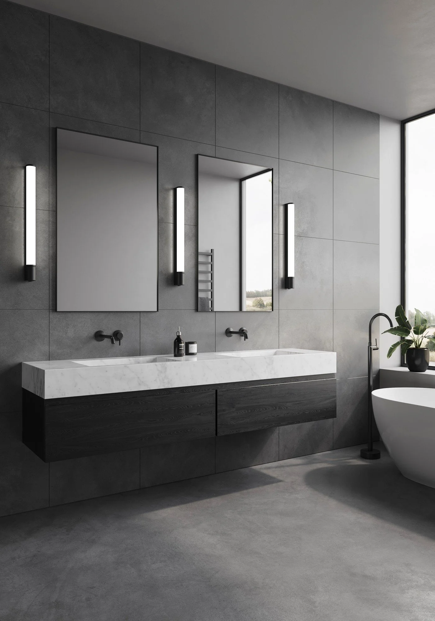 Malaika 49'/68' Wall light- Black/ White Finishes - Image 9