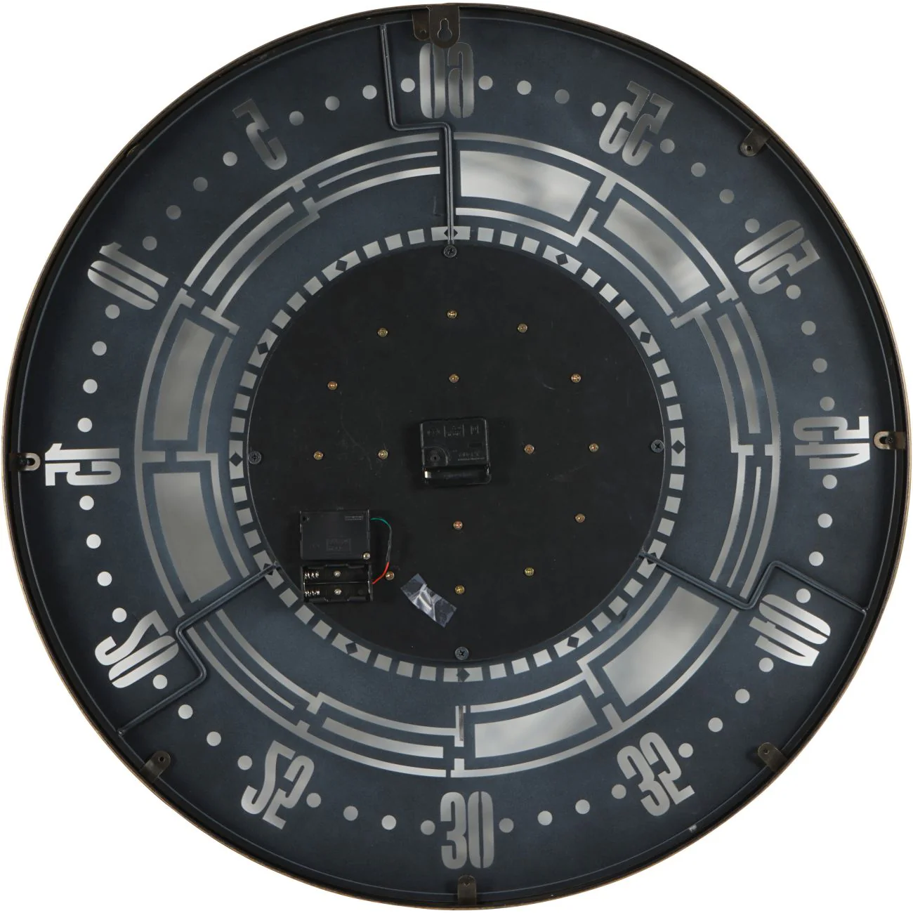 Manchester Industrial Round Wall Clock - Gold & Grey Finish - Image 3