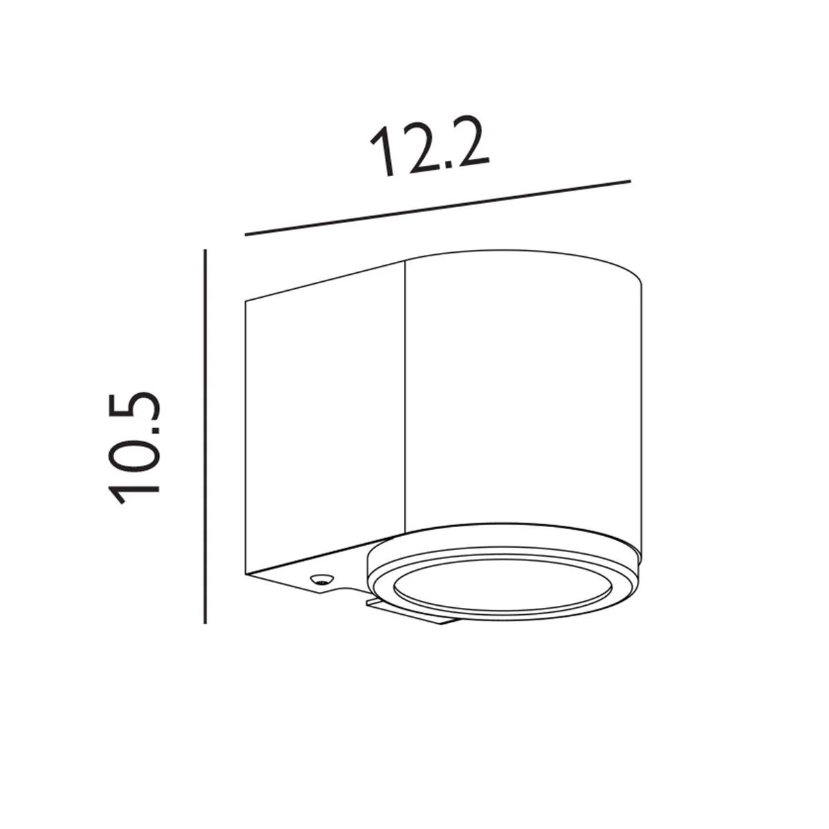 Mandal 1/2Lt Down Wall Light Black/Galvanised GU10 IP44 - Image 12