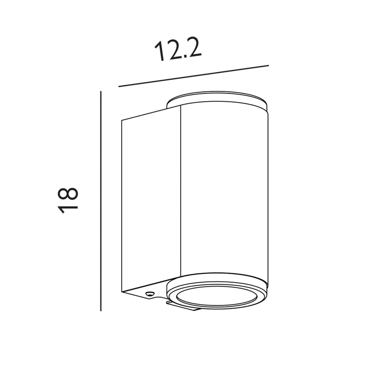 Mandal 1/2Lt Down Wall Light Black/Galvanised GU10 IP44 - Image 21