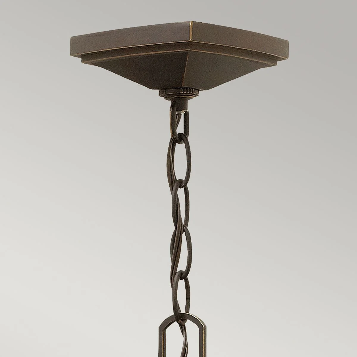 Manhattan 1 Light Chain Lantern - Oil Rubbed Bronze IP23 E27 - Image 2
