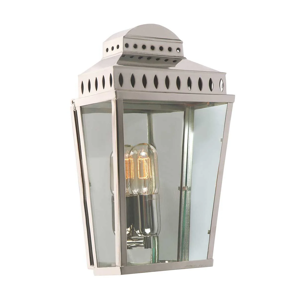 Mansion House 1/2Lt Wall Lantern - Aged Brass/Polished Nickel/Verdigris E27 IP44 - Image 2