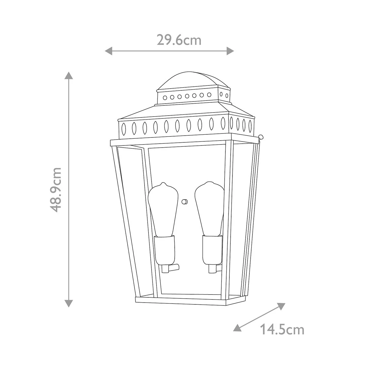 Mansion House 1/2Lt Wall Lantern - Aged Brass/Polished Nickel/Verdigris E27 IP44 - Image 23