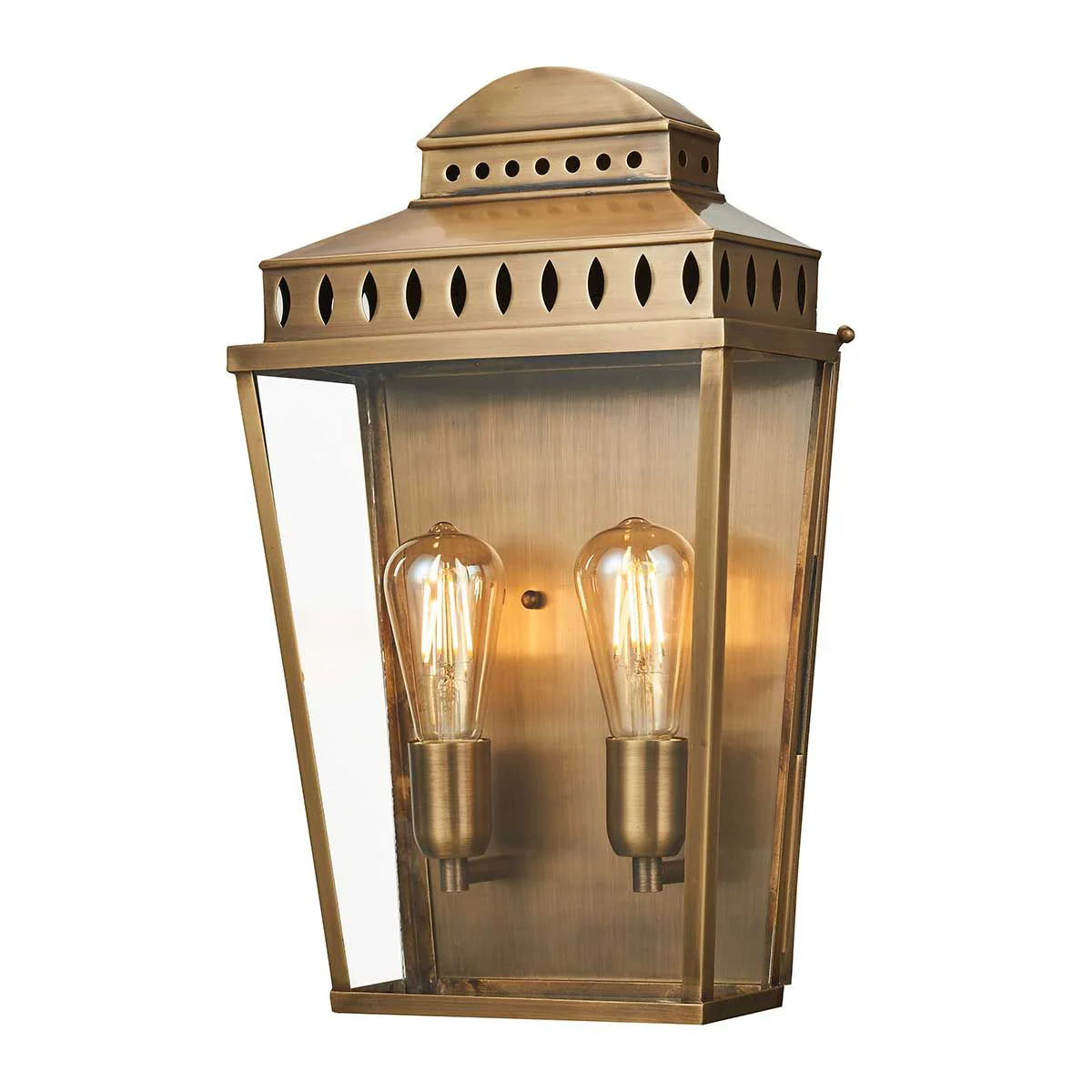 Mansion House 1/2Lt Wall Lantern - Aged Brass/Polished Nickel/Verdigris E27 IP44 - Image 4