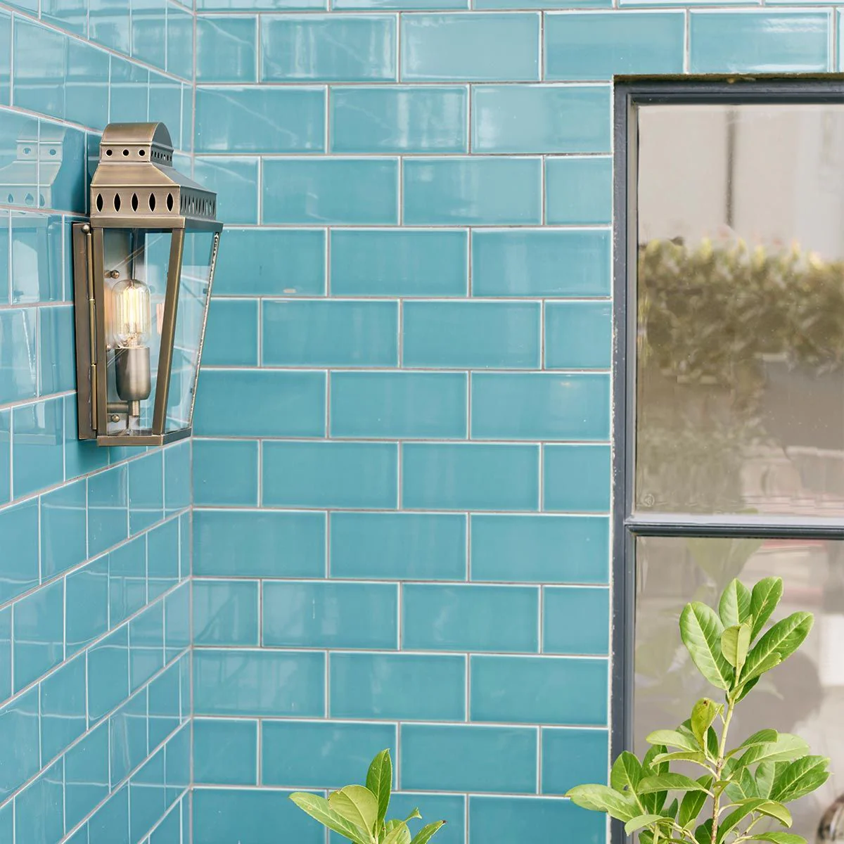Mansion House 1/2Lt Wall Lantern - Aged Brass/Polished Nickel/Verdigris E27 IP44 - Image 8