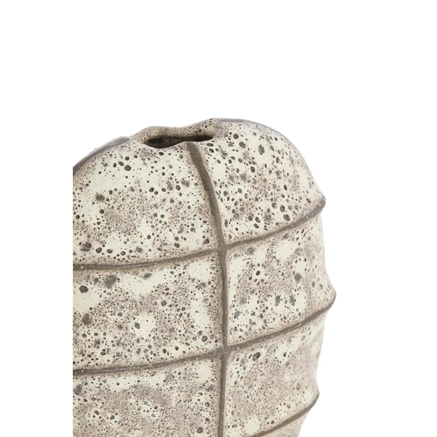 Mantu Vase Deco Ceramics - Matt Dark Brown & Cream - Image 3