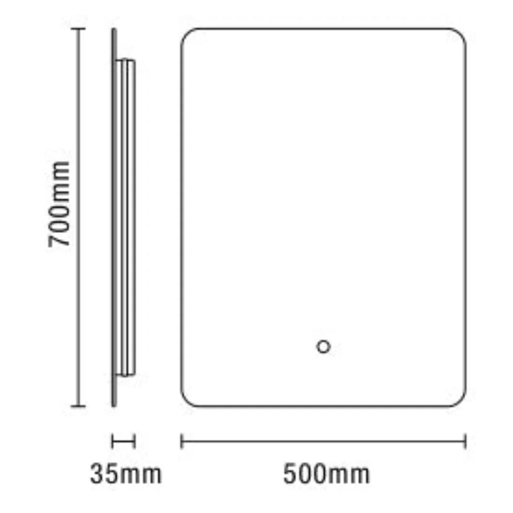 Mar LED Mirror with Demist - Image 4