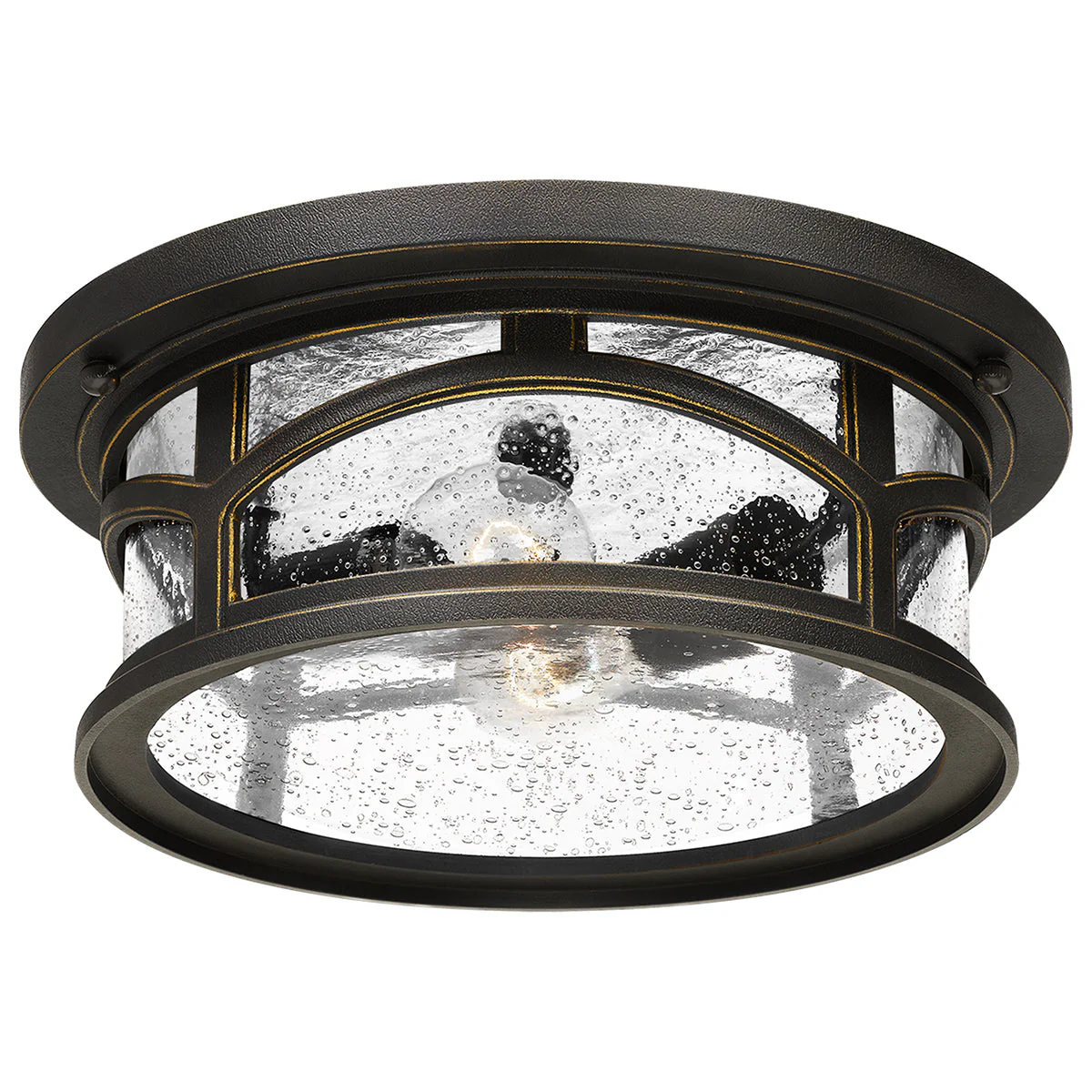 Marblehead 2Lt Flush Mount – Bronze/White Finish - Image 3