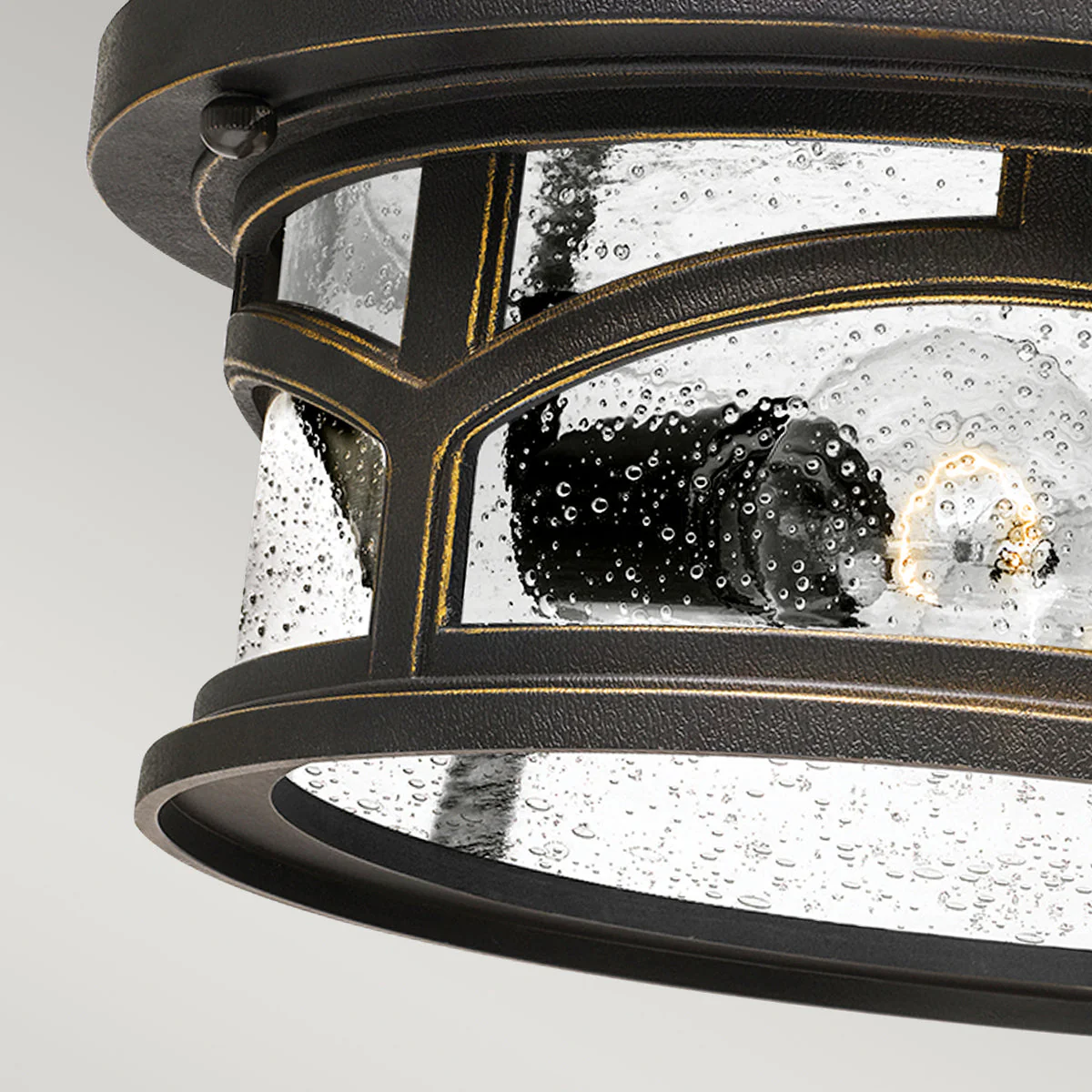 Marblehead 2Lt Flush Mount – Bronze/White Finish - Image 5