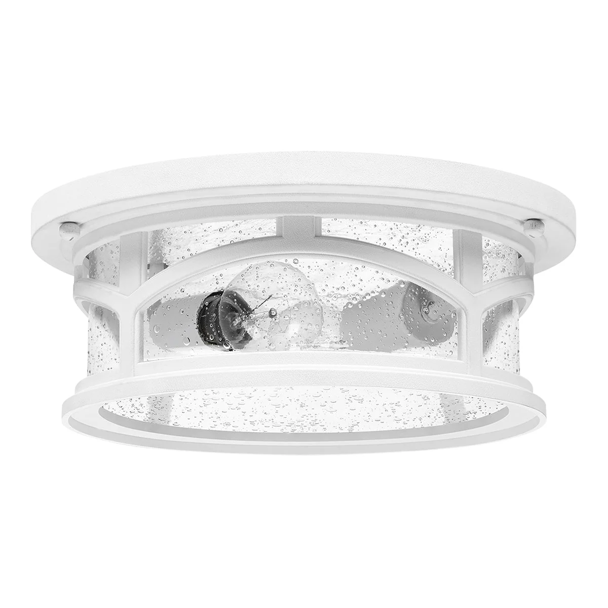 Marblehead 2Lt Flush Mount – Bronze/White Finish - Image 8