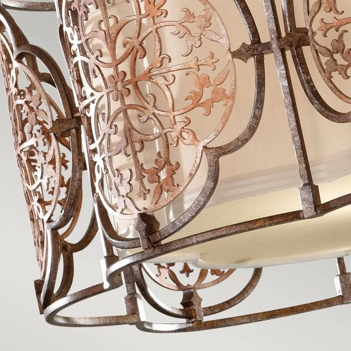 Marcella 3L Semi Flush Ceiling Light - British Bronze/Oxidized Bronze Finish - Image 3