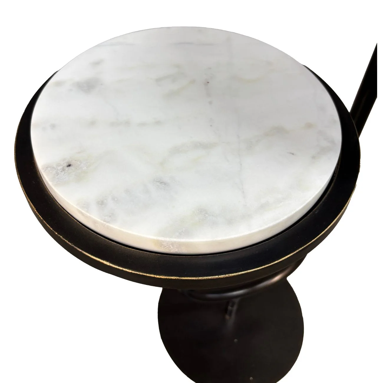 Marco Accent Table White Banswara Marble - Image 2